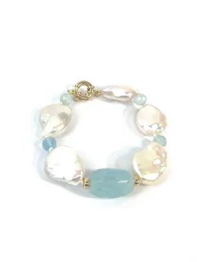 9ct Aqua Pearl bracelet