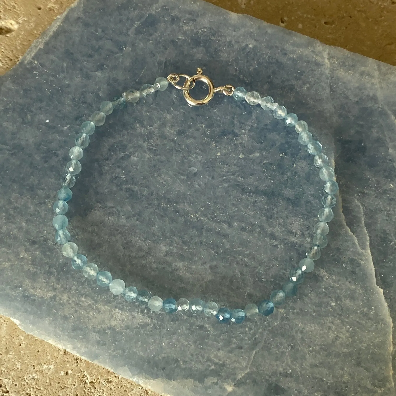 Aquamarine Sterling Silver Bracelet
