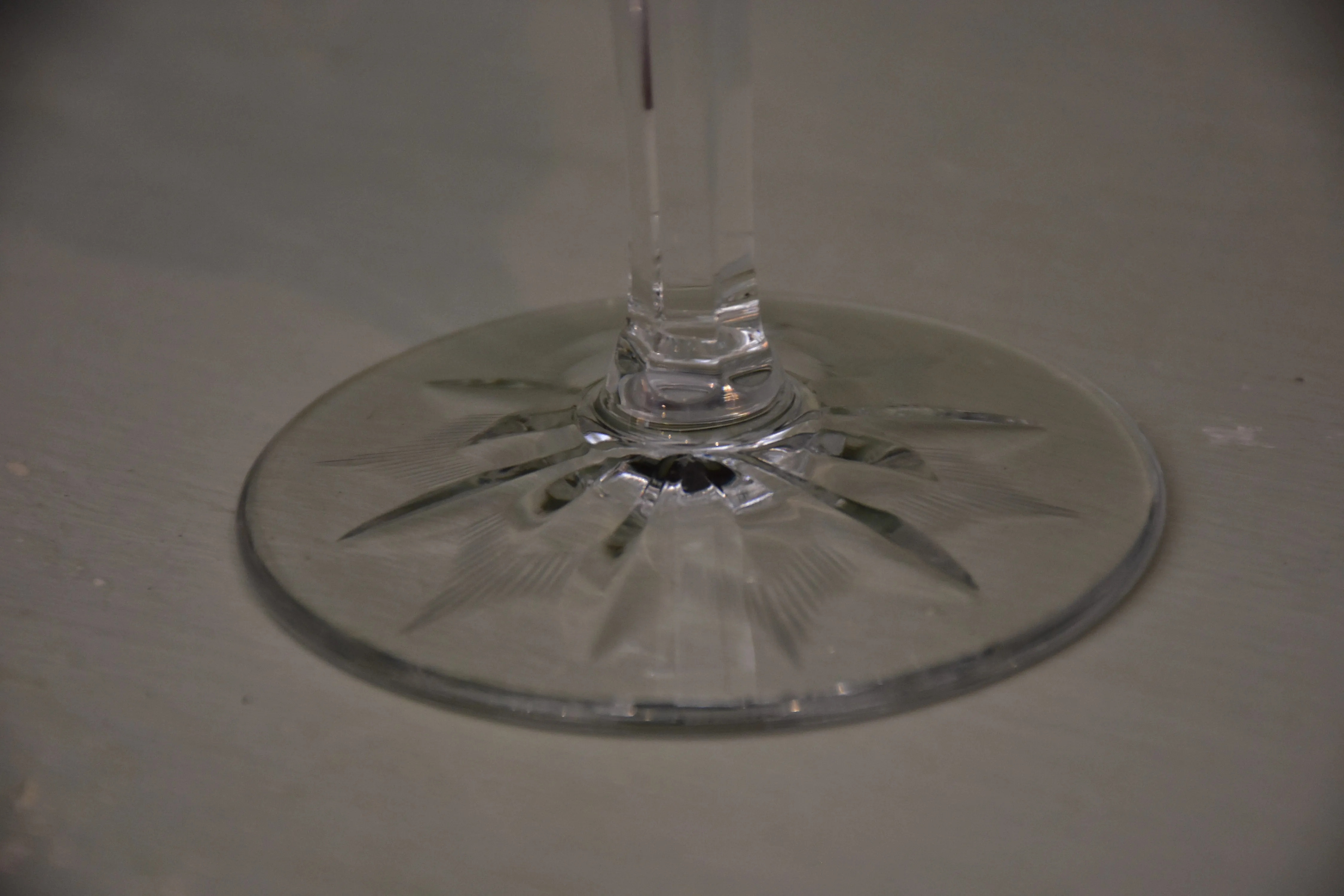 Circa 1930’s French crystal wine glasses