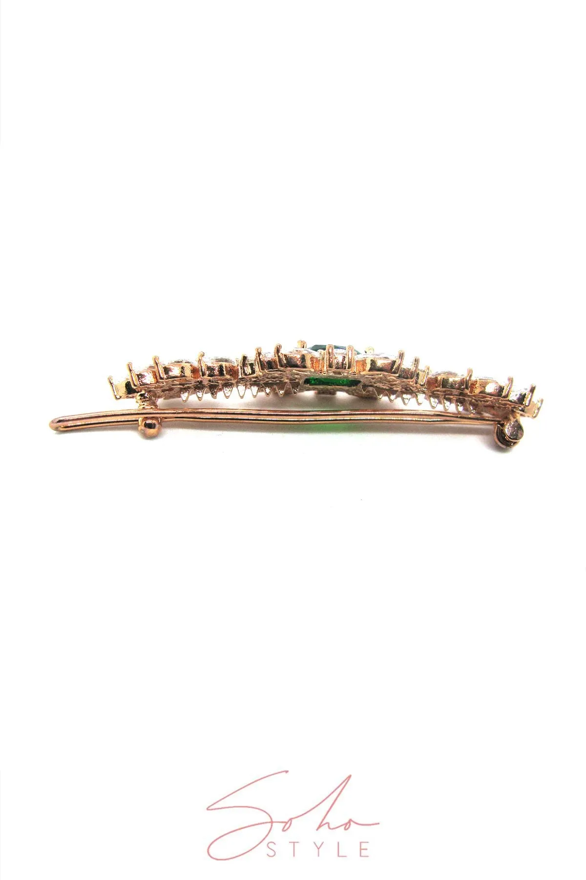 Emerald sparkle hair clip Barrette