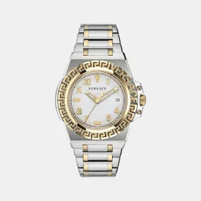 Men Silver Analog Stainless Steel Watch VE3I00422