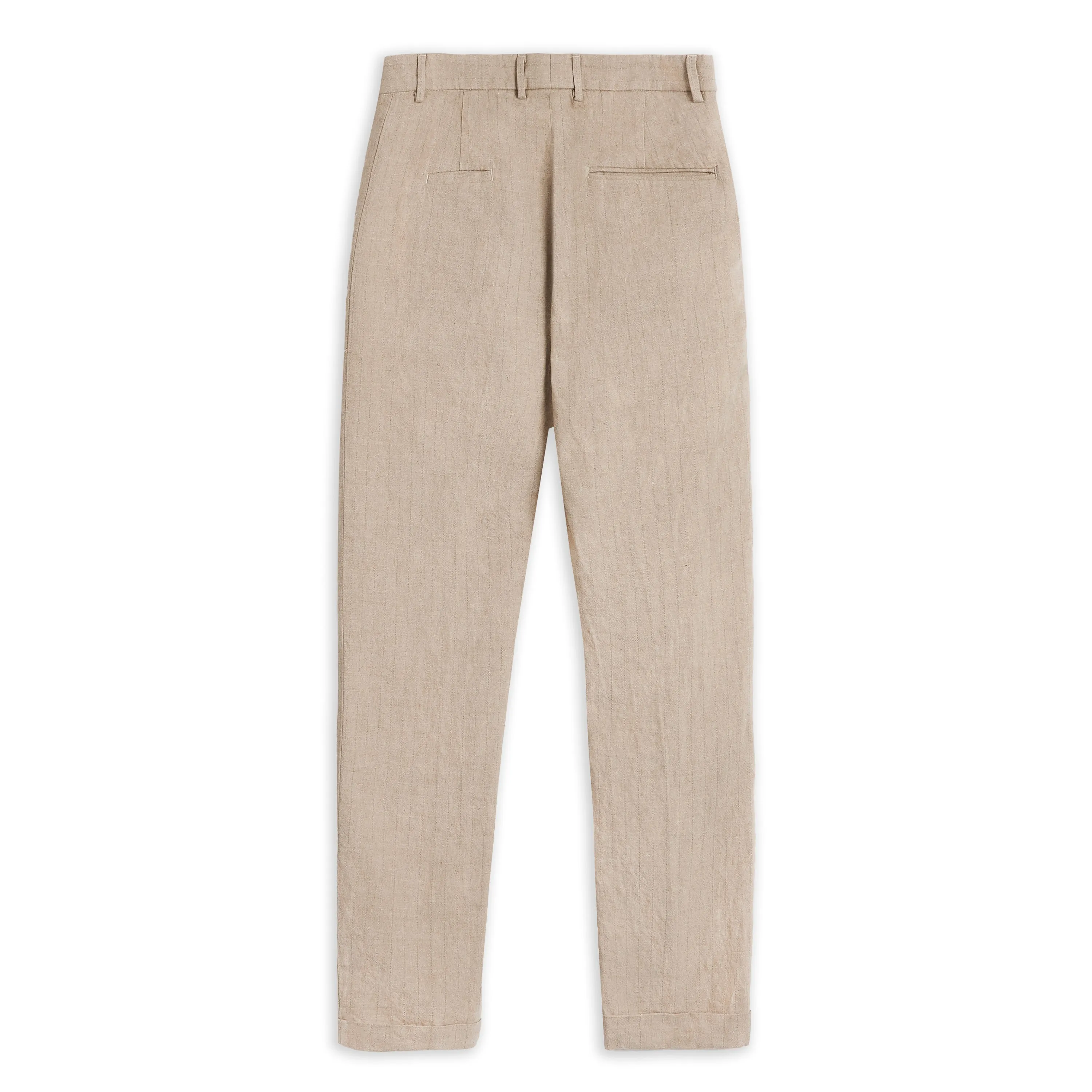 Paul Pinstripe Trouser - Beige