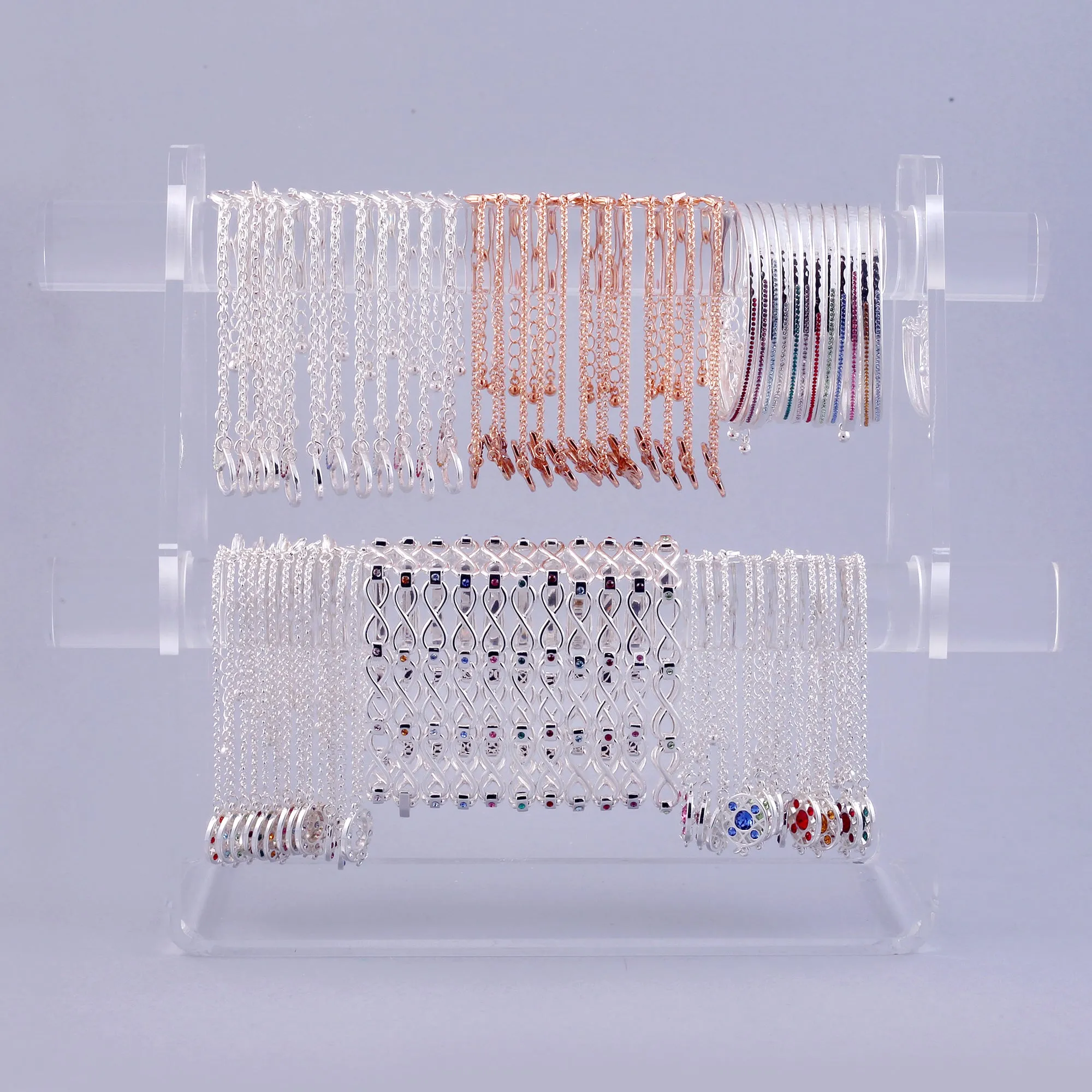 Rose Gold Aquamarine March Birthstone Butterfly Bracelet